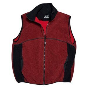 HELLY HANSEN VINTAGE 90s Fleece Red Outdoor Hiking Vest Mens Large